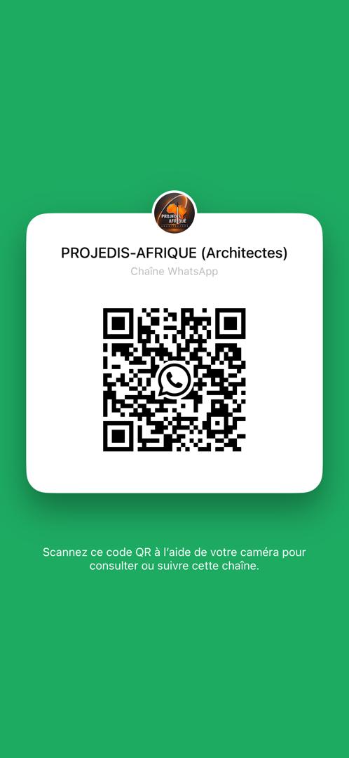 Code QR de la chaîne WhatsApp PROJEDIS-AFRIQUE (Architectes)